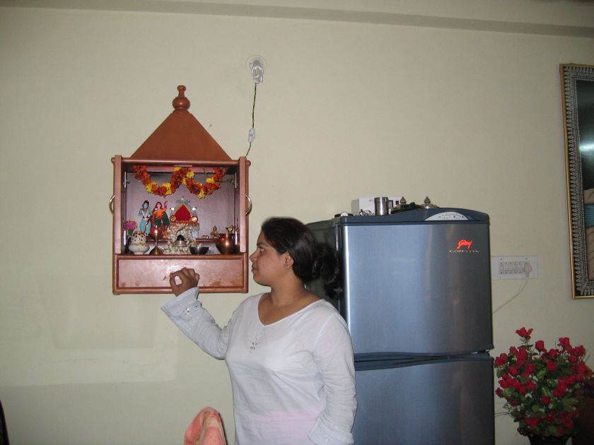 Puja doing Puja at my Flat @ Bangalore